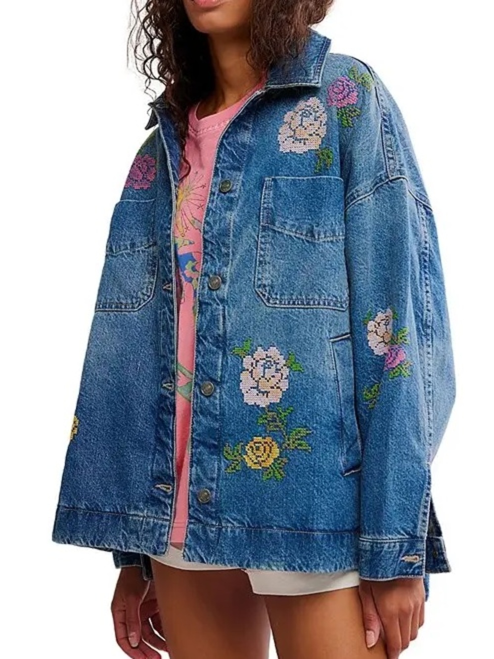 NWOT Free People We The Free Madison City Embroidered Jacket Size XS